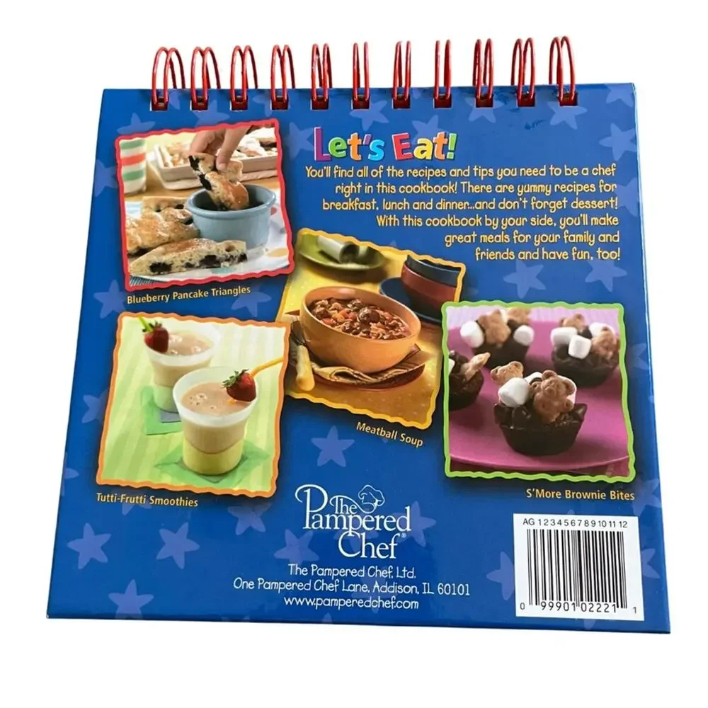 The Pampered Chef Let's Eat Cookbook Easy Fun for Kids Easel Very Good